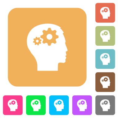 Kullanıcı ayarları yuvarlak kare düz simgeler