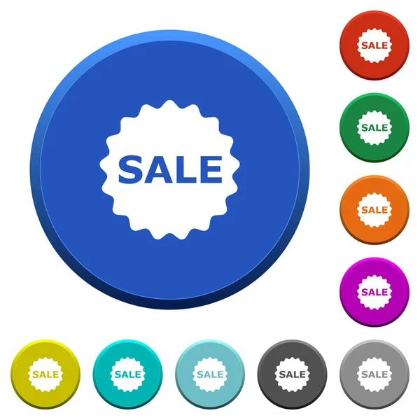 Sale badge beveled buttons — Stock Vector