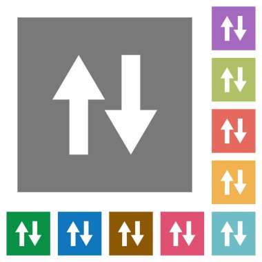 Veri trafiğini kare düz simgeler