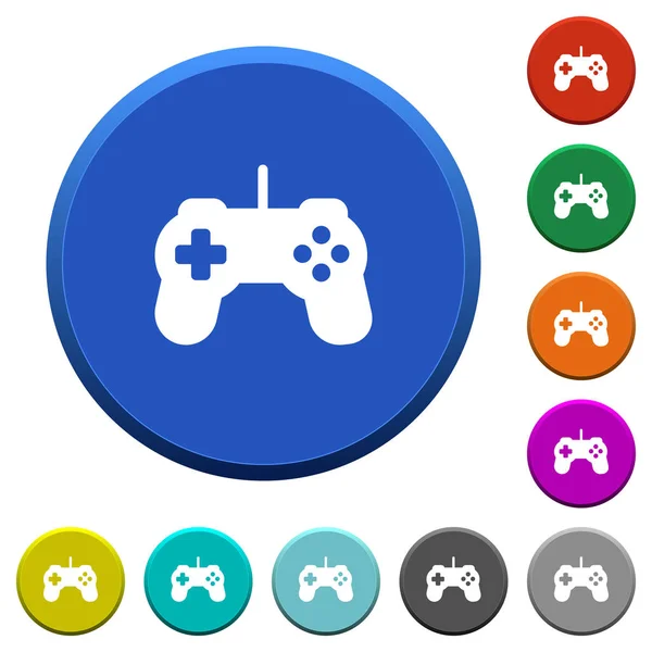 Game controller beveled buttons — Stock Vector