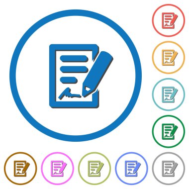 Gölgeler ve anahatları ile sözleşme simgeleri imzalama