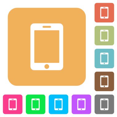 Boş ekran ile Smartphone yuvarlak kare düz simgeler