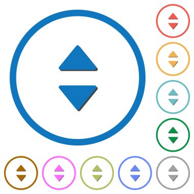 Dikey kontrol okları simgelerle gölgeler ve anahatlar