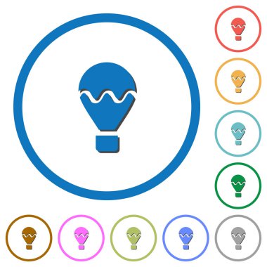 Hava Balon simgelerle gölgeler ve anahatlar