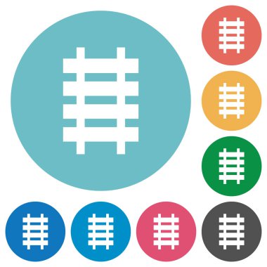 Demiryolu düz yuvarlak simgeler