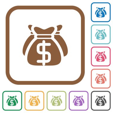 Doları çanta basit simgeler