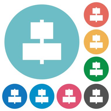 Düz yuvarlak simgeler merkezine Hizala