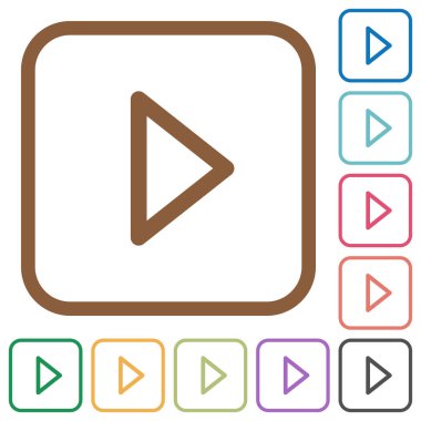 Oyun kitle iletişim araçları basit simgeler