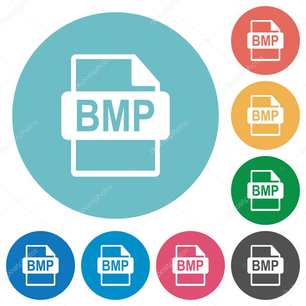 BMP file format flat round icons