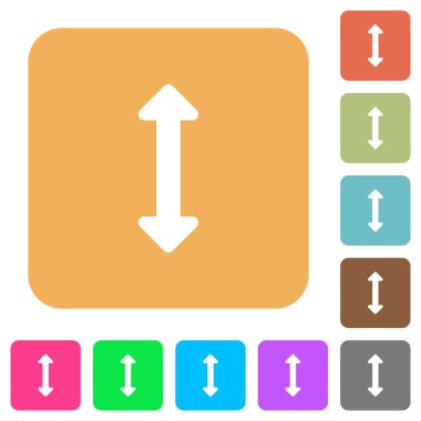 Yeniden boyutlandırma dikey yuvarlak kare düz simgeler