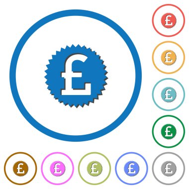 Lirası etiket simgelerle gölgeler ve anahatlar