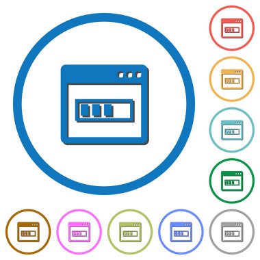 Simgeleri yükleme gölgeler ve ana hatları ile uygulama