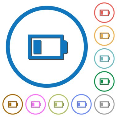 Düşük pil ile bir yük birimi simgeleriyle gölgeler ve anahatlar