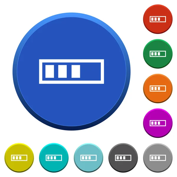 Barre de progression boutons biseautés — Image vectorielle