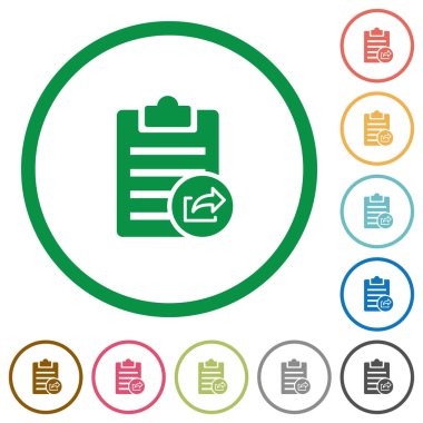 Not düz simgeler anahatları ile ihracat