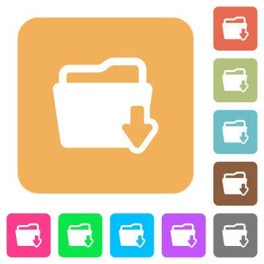 Download klasörü yuvarlak kare düz simgeler