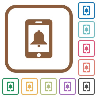 Mobil alarm basit simgeler