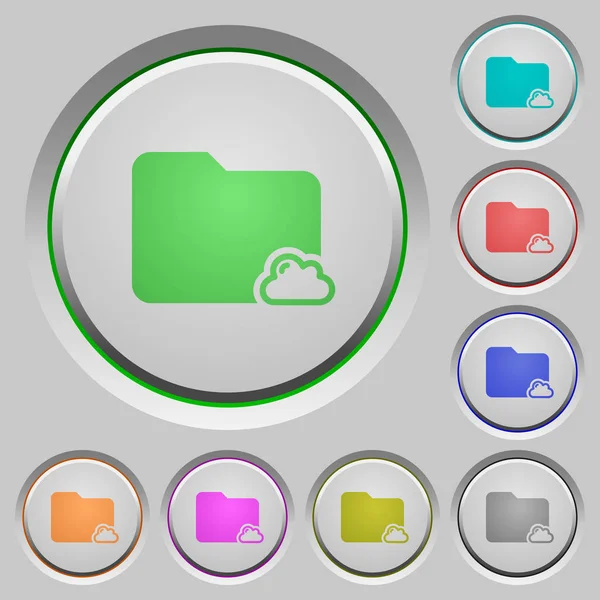 Dossier Cloud boutons poussoirs — Image vectorielle