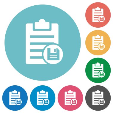 Düz yuvarlak simgeler notu kaydetmek