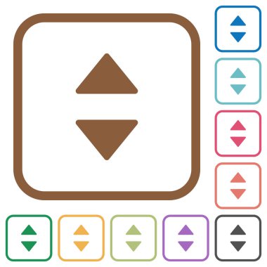 Dikey kontrol okları basit simgeler