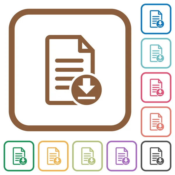 Descargar documento iconos simples — Archivo Imágenes Vectoriales