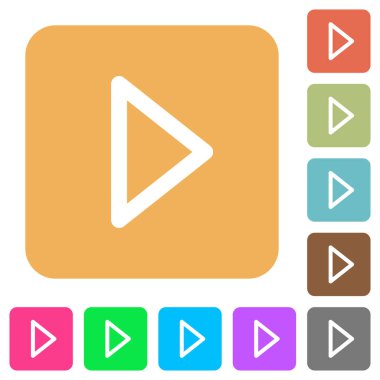 Oyun kitle iletişim araçları yuvarlak kare düz simgeler