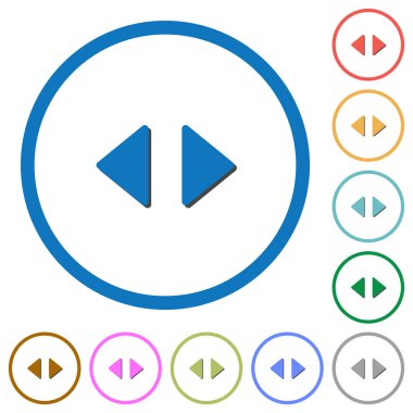 Yatay kontrol okları simgelerle gölgeler ve anahatlar