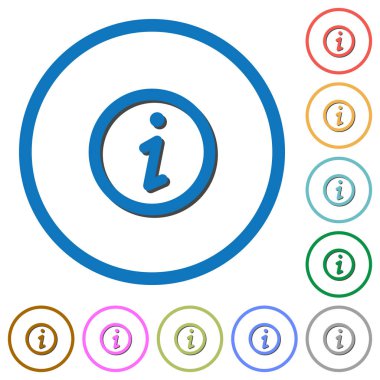 Gölgeler ve anahatları ile bilgi simgeleri