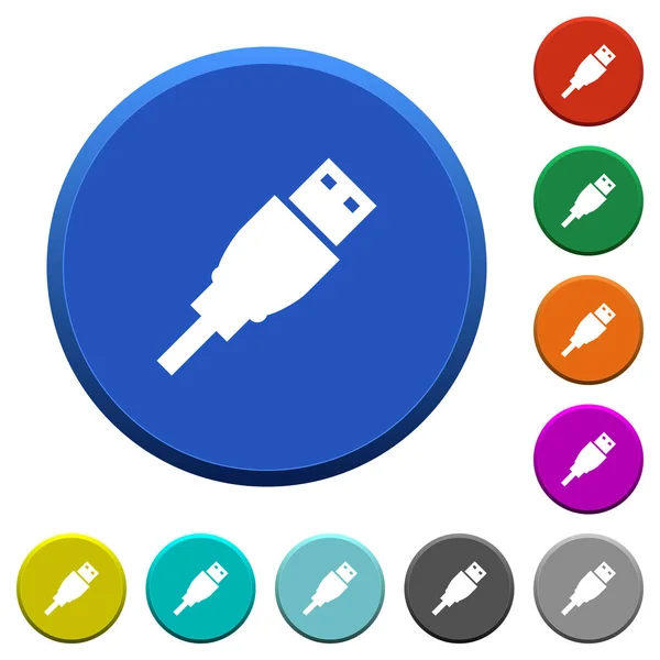 Βύσμα USB λοξότμητη κουμπιά — Διανυσματικό Αρχείο