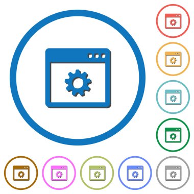 Uygulama ayarları simgelerle gölgeler ve anahatlar