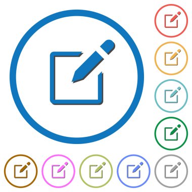 EditBox gölgeler ve anahatları ile kalem simgelerle