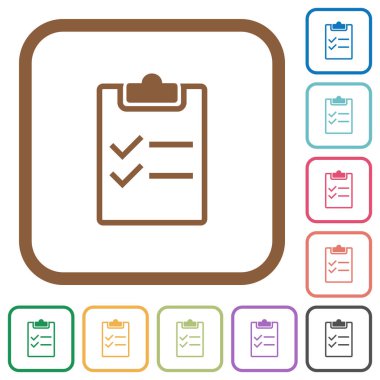 Denetim listesi basit simgeler