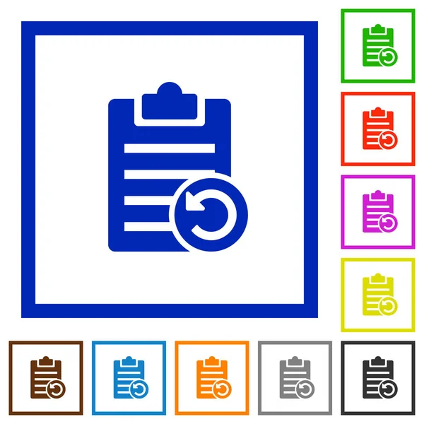 Desfazer nota muda ícones de moldura plana — Vetor de Stock
