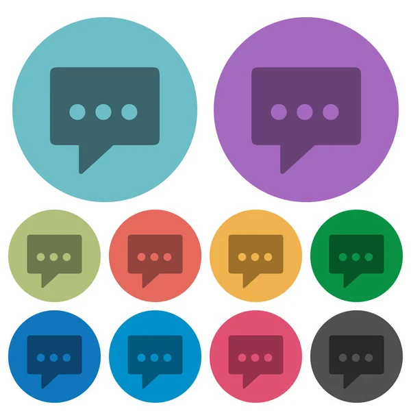 Working chat color darker flat icons — Stock Vector