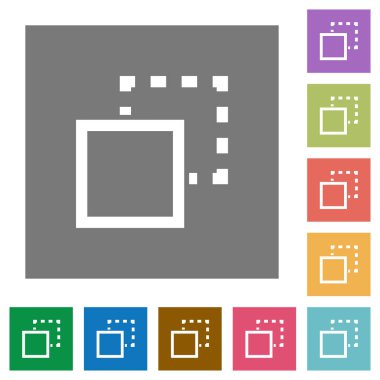 Öğe geri göndermek kare düz simgeler