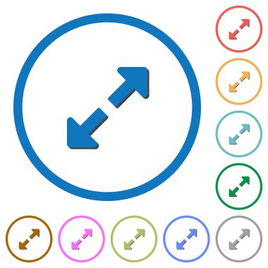 Gölgeler ve anahatları ile tam simgelerini yeniden boyutlandırmak