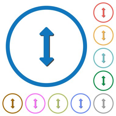 Gölgeler ve anahatları dikey simgelerini yeniden boyutlandırmak