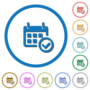 Takvim kontrol kutsal kişilerin resmi ile gölgeler ve anahatlar