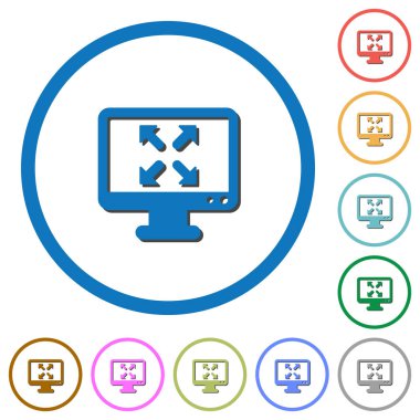 Tam ekran görünümü simgeler gölgeler ve anahatları ile değiştirin