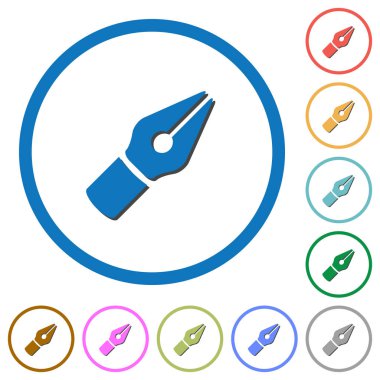 Vektör kalem simgelerle gölgeler ve anahatlar