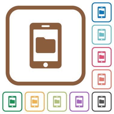 Smartphone veri depolama basit simgeler