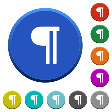 Metin paragraf eğimli düğmeleri