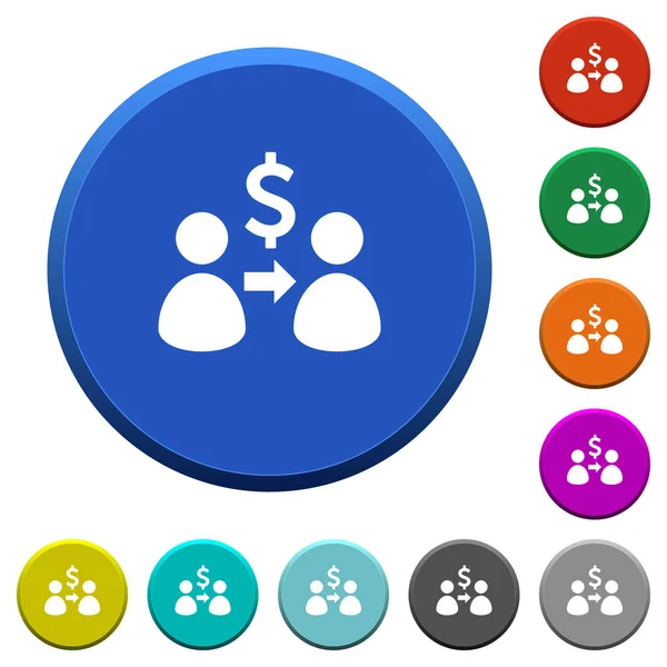 Dolar eğimli düğmeleri göndermek