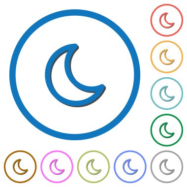 Ay şekil kutsal kişilerin resmi ile gölgeler ve anahatlar