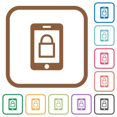 Akıllı telefon kilit basit simgeler