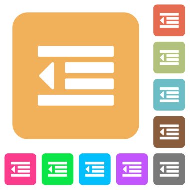 Azaltmak metin yuvarlak kare düz simgeler