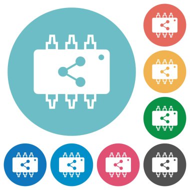 Bağladığınız donanım simgeleri düz yuvarlak