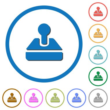 Retro oyun çubuğu simgeleri gölgeler ve anahatlar