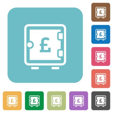 Lirası güçlü bir kutu yuvarlak kare düz simgeler