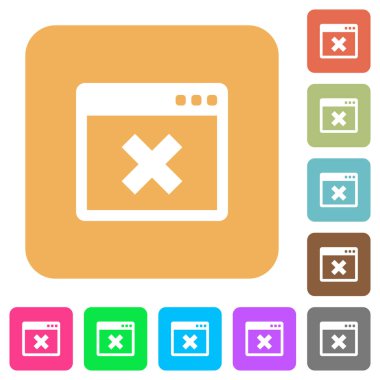 Uygulama iptal yuvarlak kare düz simgeler